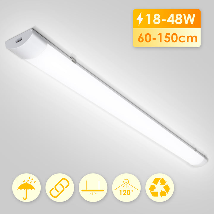 Sonnewelt LED Feuchtraumleuchte Neutralweiß 18W/36W/48W