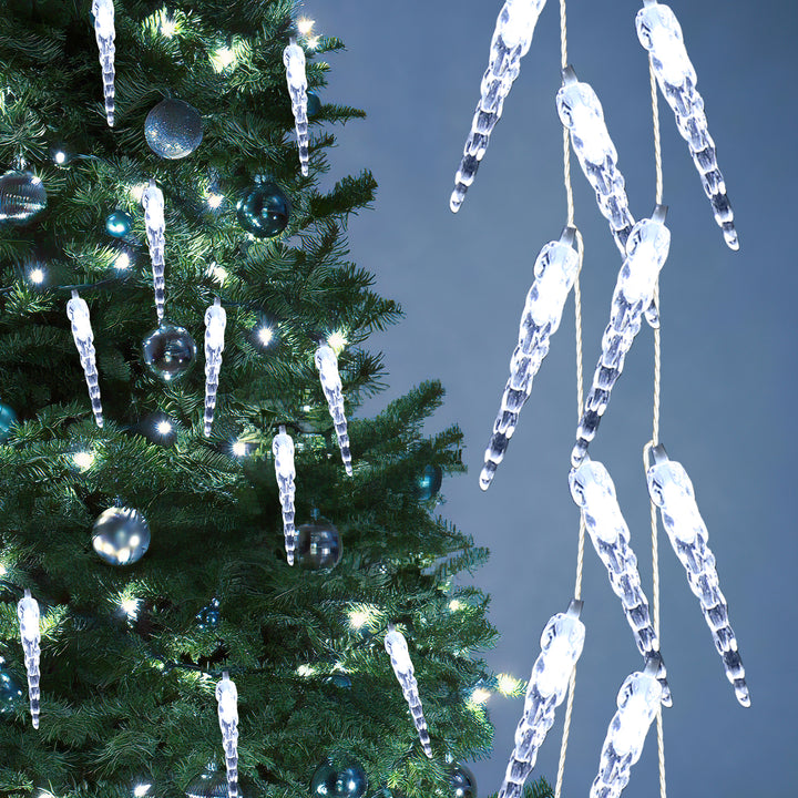 Sonnewelt LED Eiszapfen Lichterkette 40 LEDs