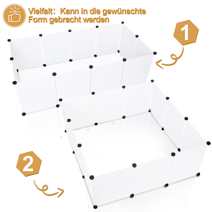 Sonnewelt Freilaufgehege Kunststoff für Kleintiere 12 Stück