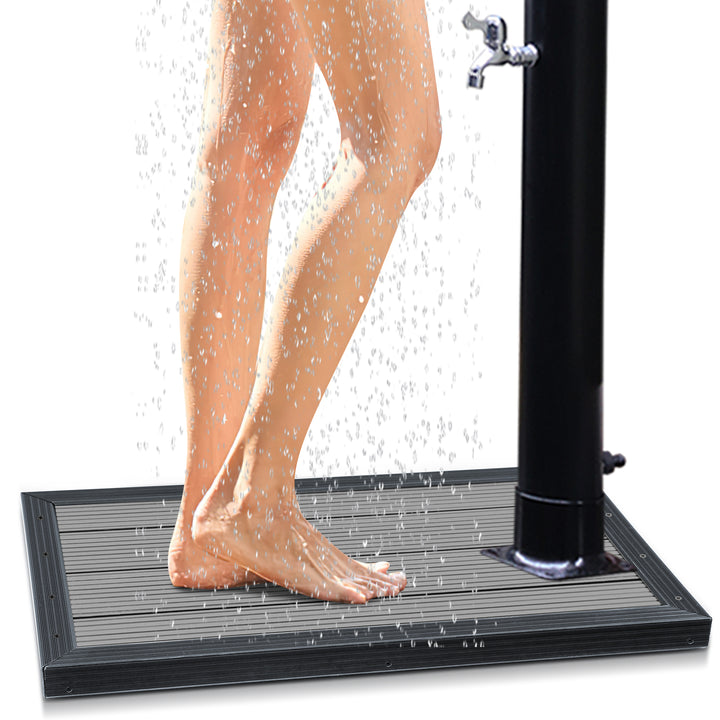Sonnewelt WPC Bodenplatte für Pooldusche Anti Rutsch