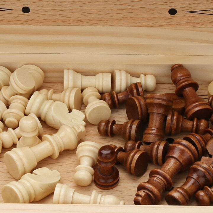 Sonnewelt Schachspiel 3 in 1 Faltbares Schachbrett 29x29CM